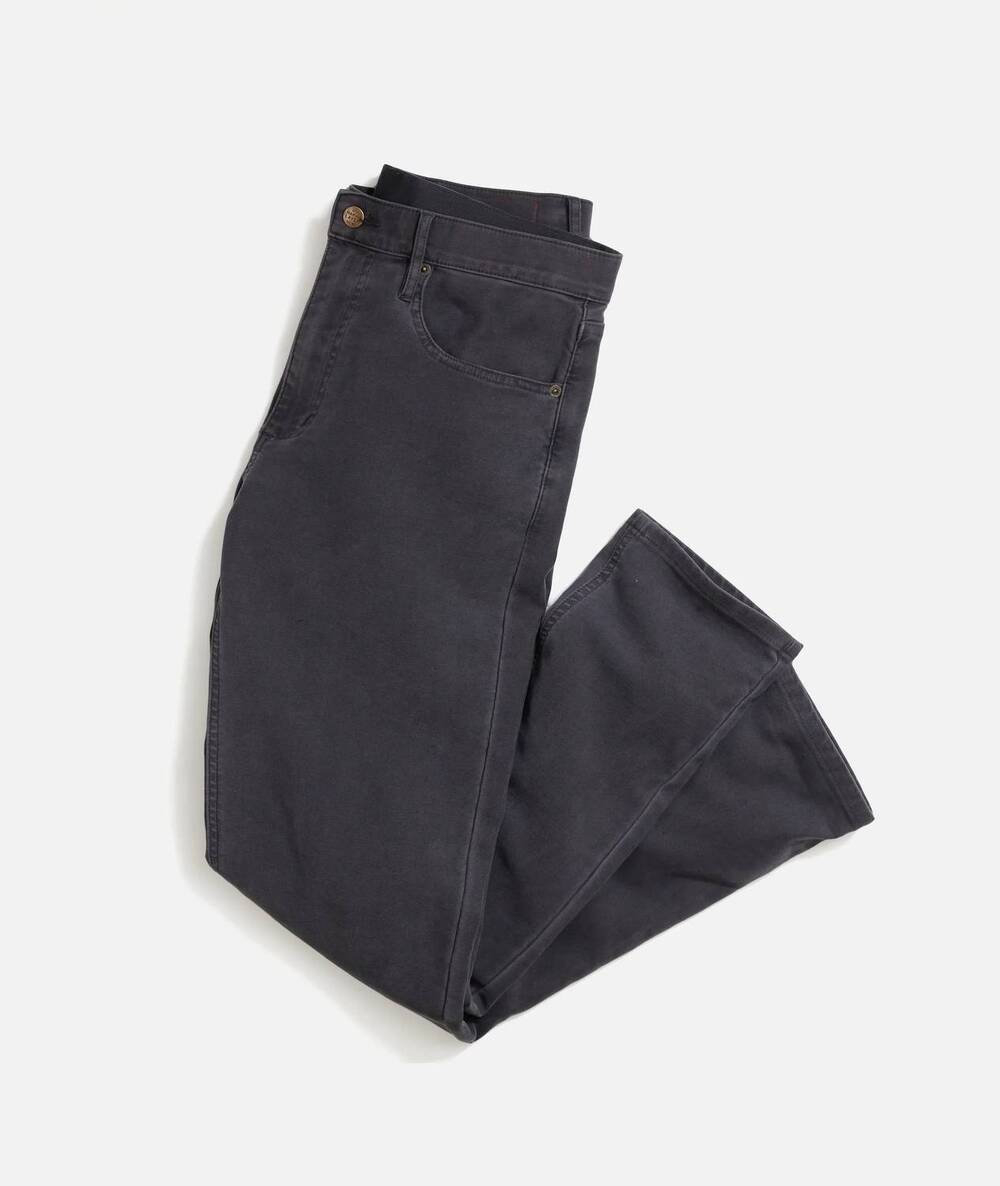 NEW MARINE LAYER men's flex terry athletic fit pants in faded navy